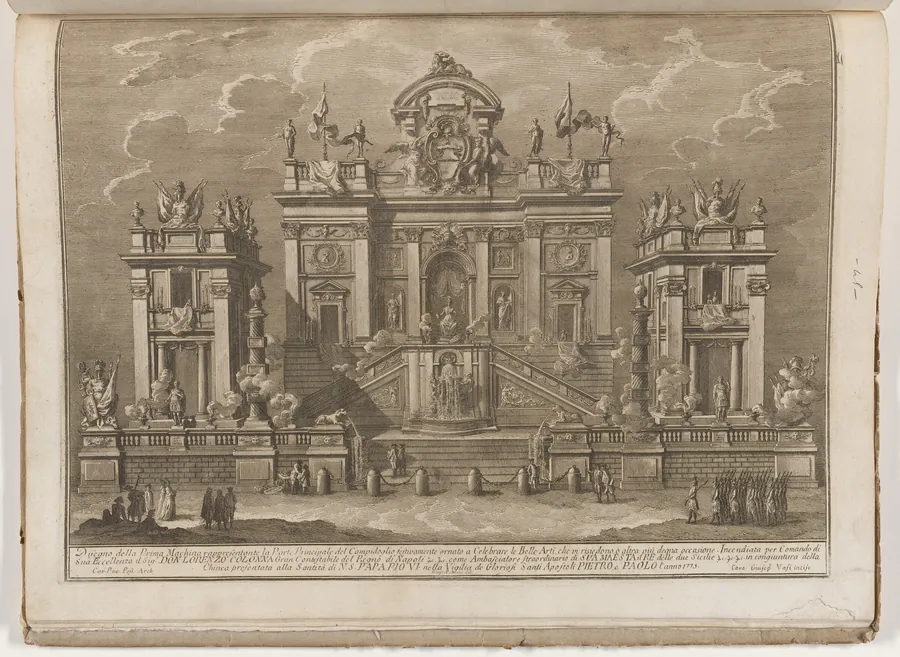 The Prima Macchina for the Chinea of 1775: The Capitol Adorned to Celebrate the Arts by Giuseppe Vasi