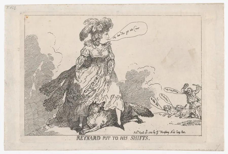 Reynard Put To His Shifts by Thomas Rowlandson