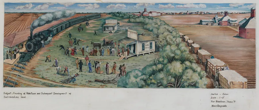 The Founding and Subsequent Development of Surrounding Land of Robstown by Alice Reynolds, born Albany, TX 1910-died Albany, TX 1984