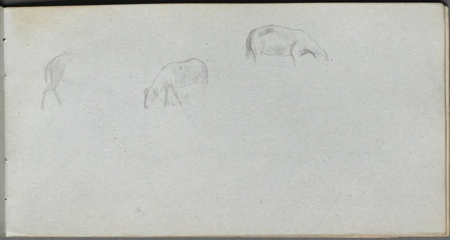 Sketchbook, page 20: Animal Study by Ernest Meissonier