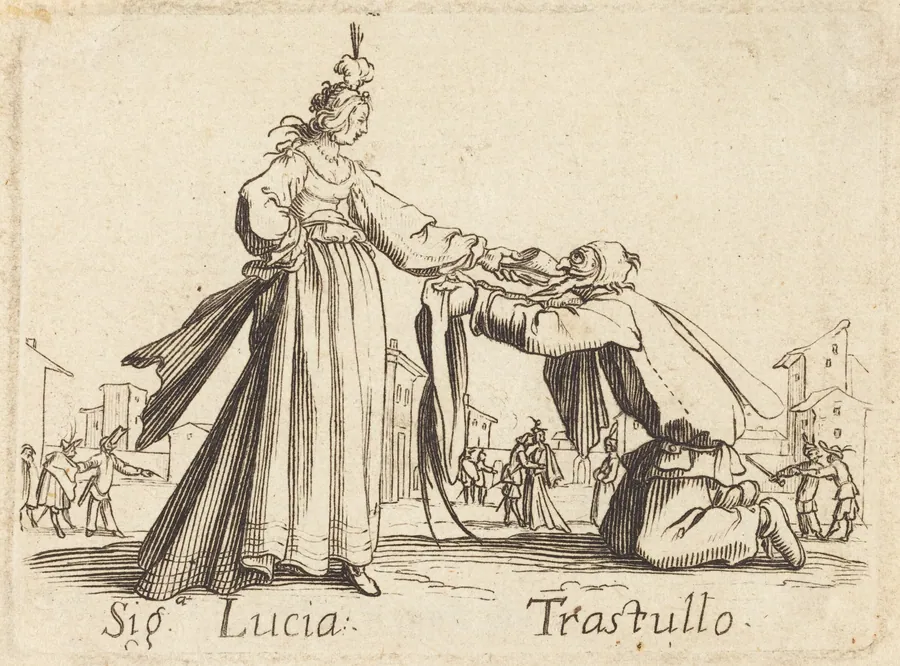Signa. Lucia and Trastullo by French 17th Century