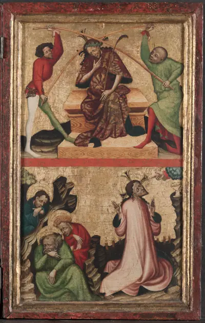 Diptych with the Passion of Christ (right wing): Crowning with Thorns and Agony on the Garden
