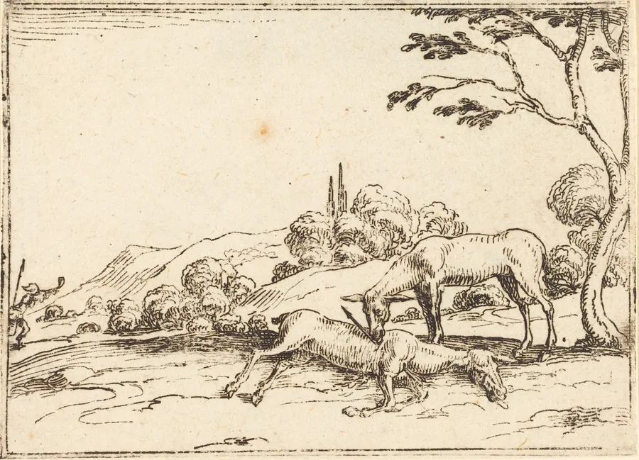 Doe Mourning her Foal by Jacques Callot