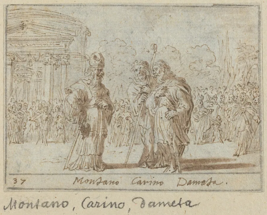 Montano, Carino and Dameta by Johann Wilhelm Baur