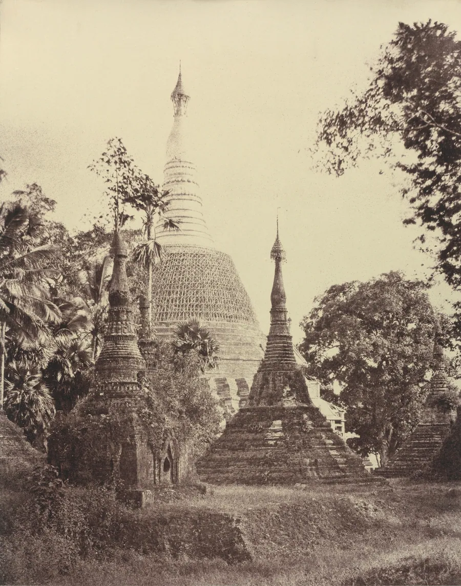 Rangoon: Near View of the Shwe Dagon Pagoda by Linnaeus Tripe