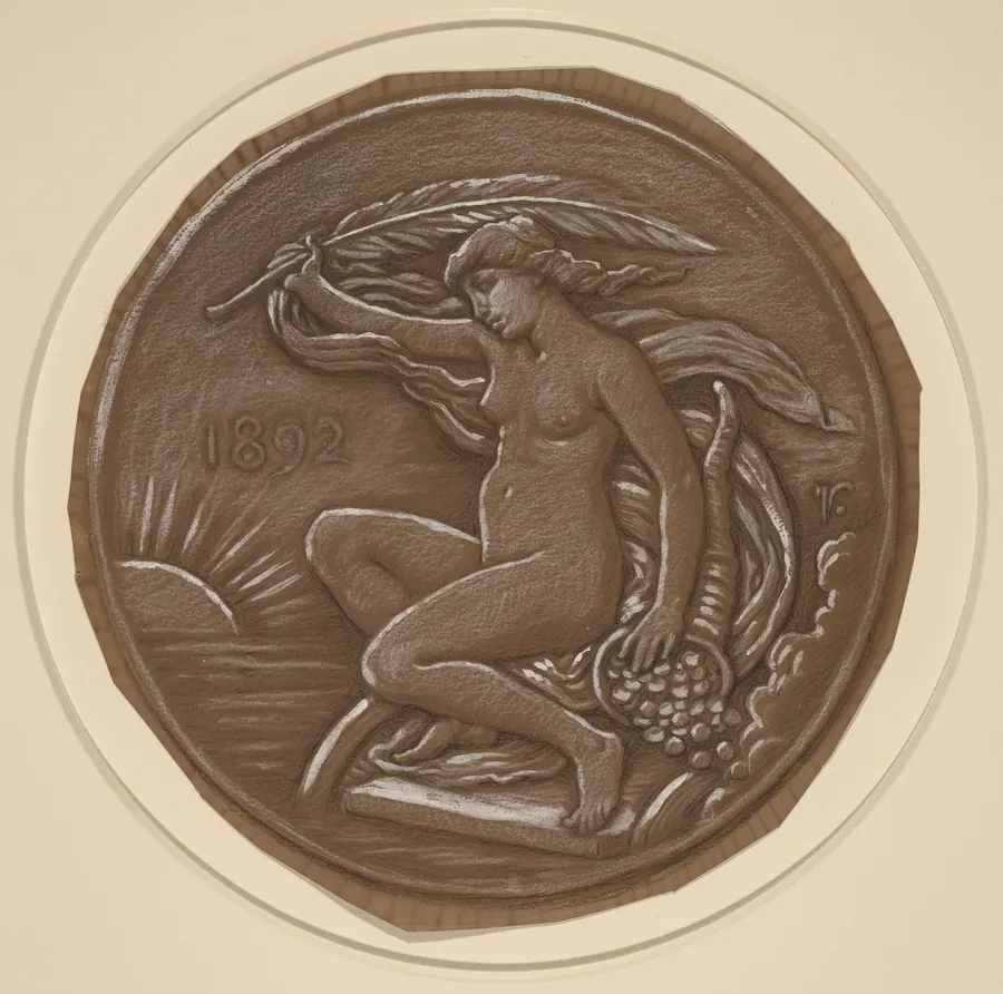 Drawing for Star of Fortune by Elihu Vedder