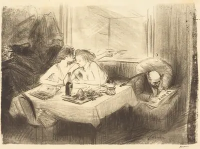 Le cabinet particulier (3e planche) (The Private Room) (third plate)