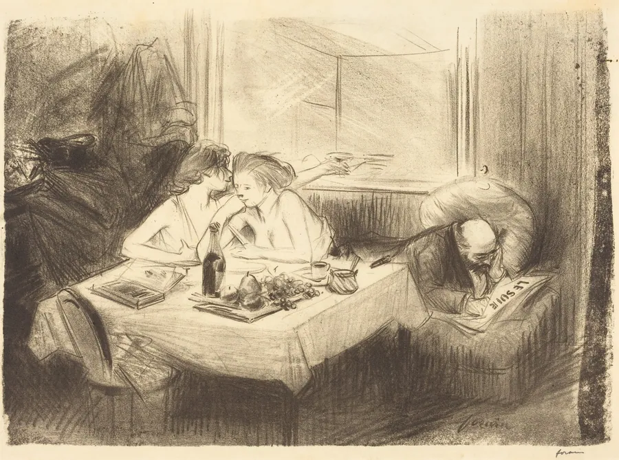 Le cabinet particulier (3e planche) (The Private Room) (third plate) by Jean-Louis Forain