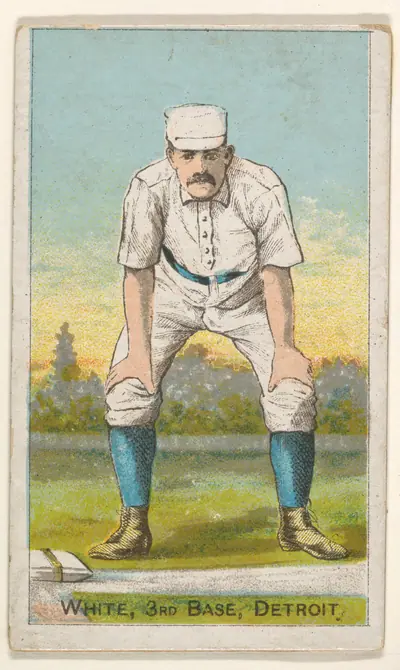 White, 3rd Base, Detroit, from the Gold Coin series (N284) for Gold Coin Chewing Tobacco
