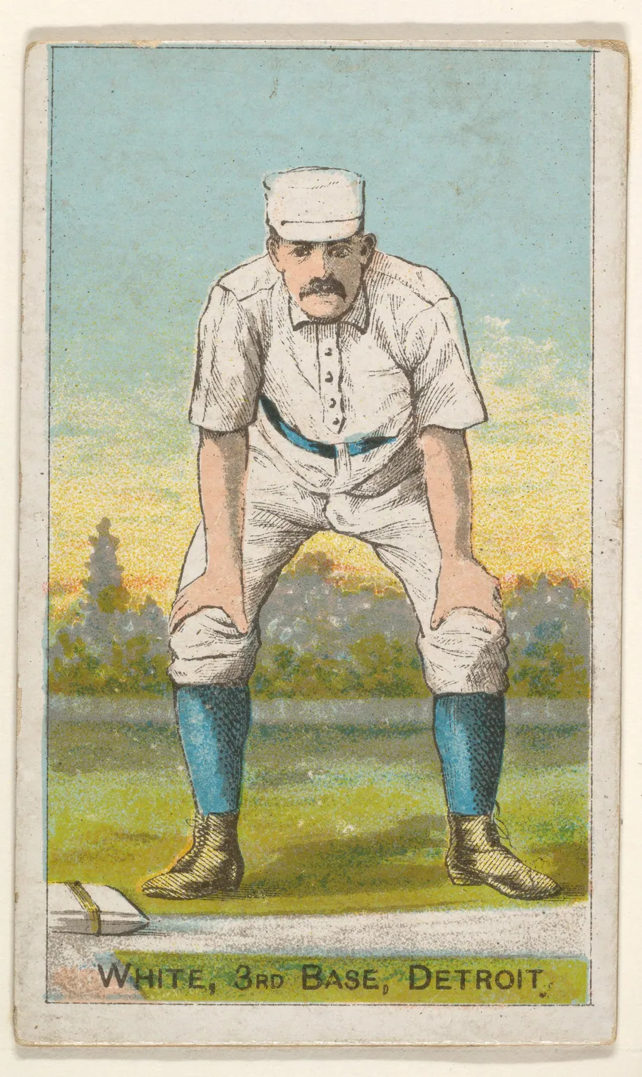 White, 3rd Base, Detroit, from the Gold Coin series (N284) for Gold Coin Chewing Tobacco by D. Buchner & Co., New York
