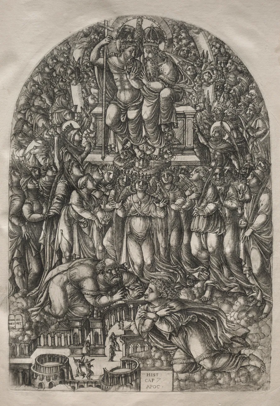 The Apocalypse:  An Innumerable Multitude Which Stand before the Throne by Jean Duvet