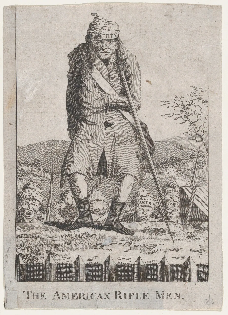 The American Rifle Men by Anonymous, British, 18th century