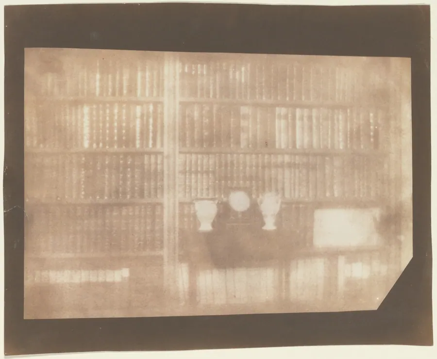 [Bookcase at Lacock Abbey] by William Henry Fox Talbot