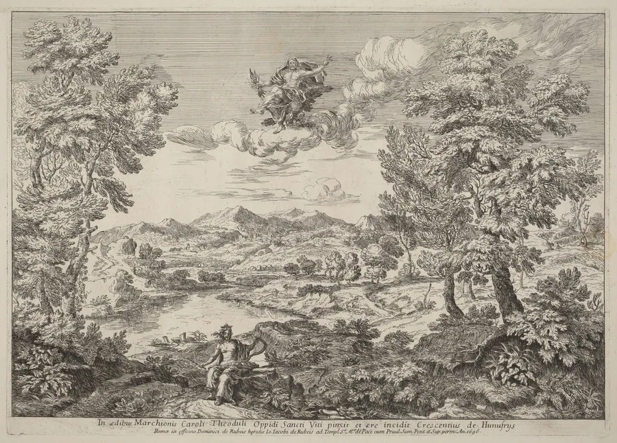 Jupiter in a Landscape by Crescenzio Onofri
