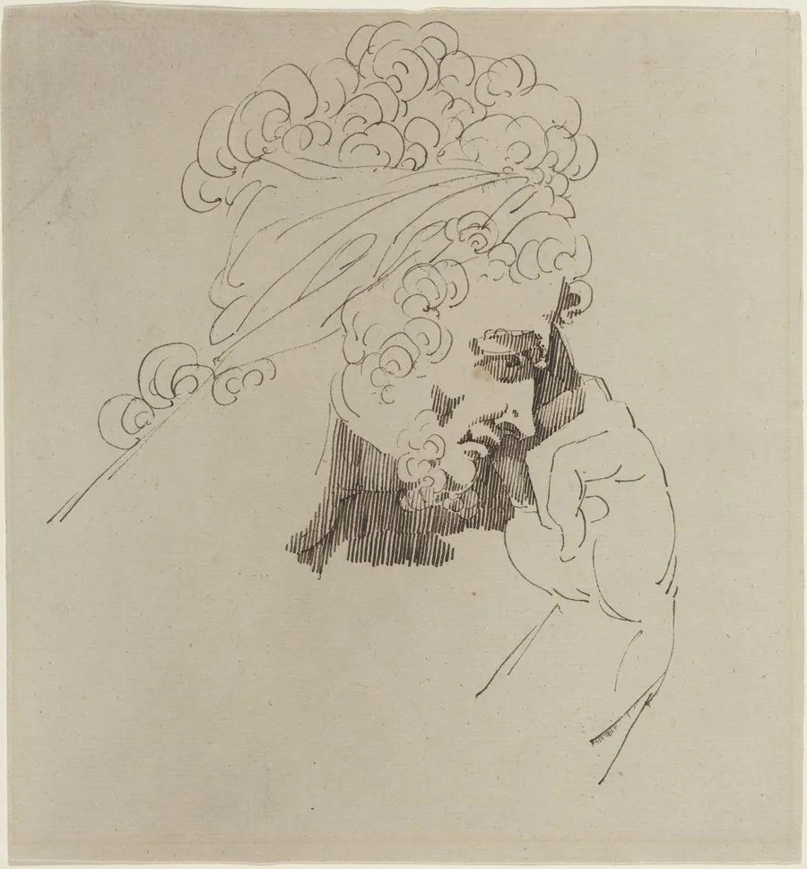 Head of a Man by Master of the Giants
