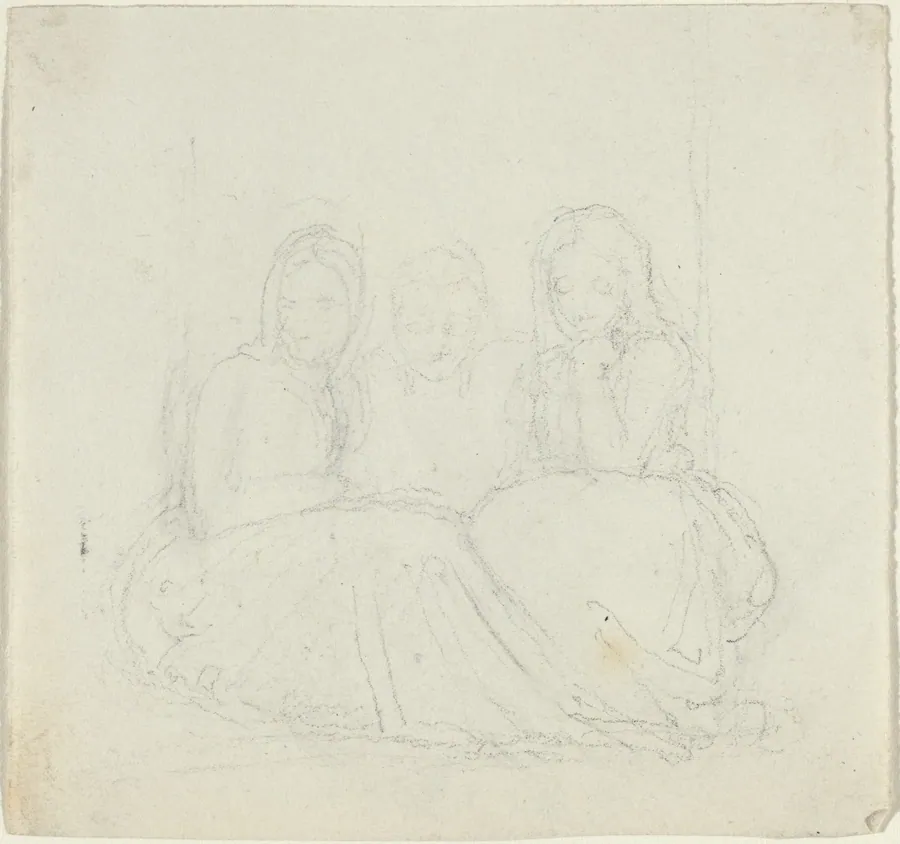 Three Seated Female Figures by John Flaxman