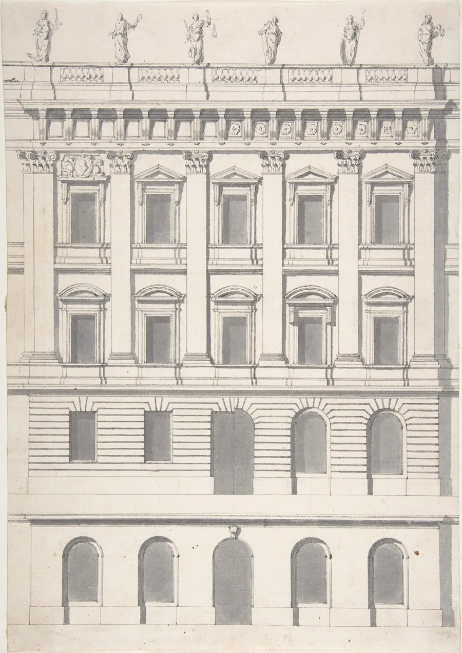 Design for a Palace Façade by Carl Hårleman