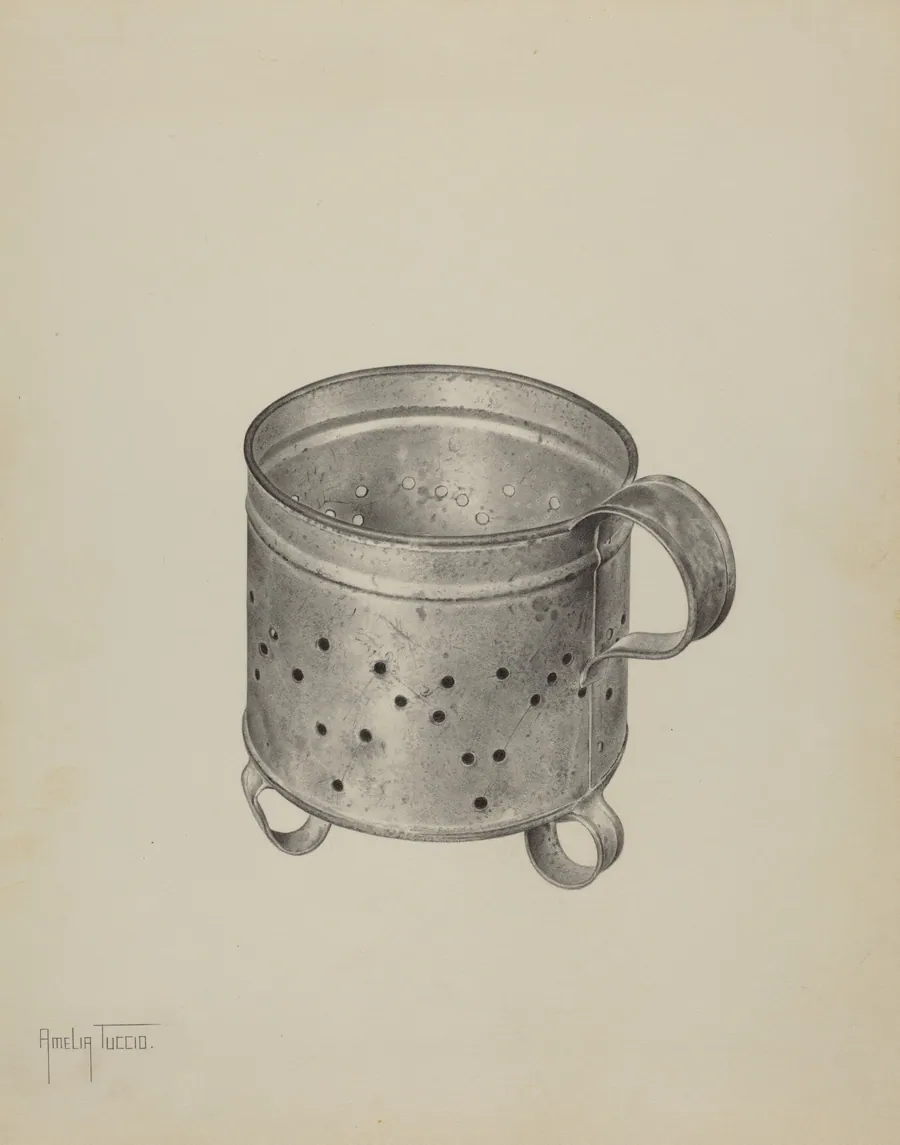Pa. German Cheese Strainer by Amelia Tuccio