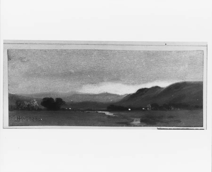 The Beginning of Autumn (Monument Mountain near Stockbridge)(from McGuire Scrapbook) by James Henry Moser
