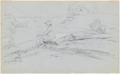 Study for "White Mountains from North Conway, New Hampshire" [recto]