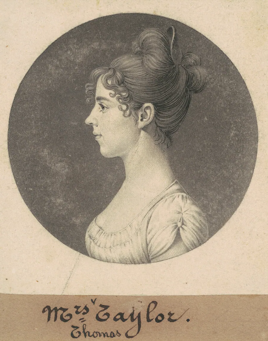 Lucy Harrison Singleton Taylor by Charles B. J. Févret de Saint-Mémin