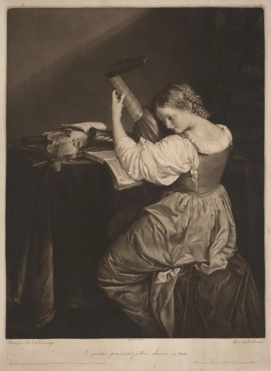 Querulas praetentat pollice cordas (The Lute Player) by Johann Bernard