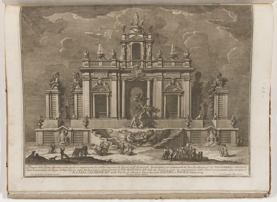 The Prima Macchina for the Chinea of 1774: Hercules and the Dragon in the Garden of the Hesperides by Giuseppe Vasi