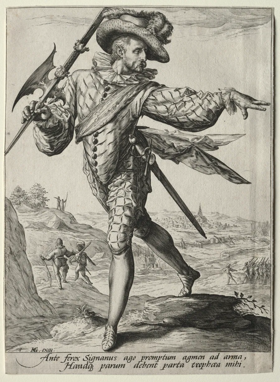 Officers and Soldiers of the Bodyguard of Emperor Rudolf II:  Sergeant by Jacob de Gheyn II