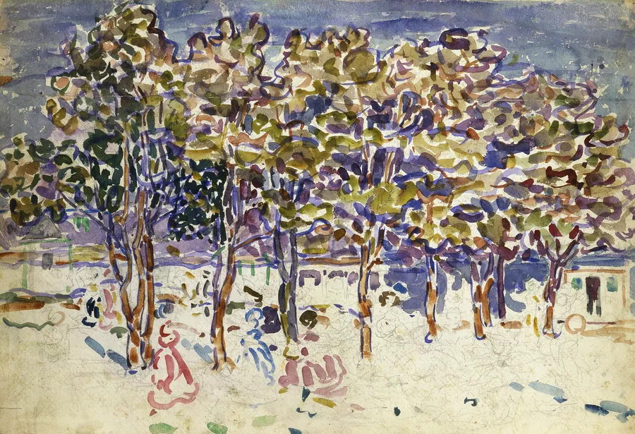 Trees by Maurice Prendergast, born St. John's, Newfoundland 1858-died New York City 1924