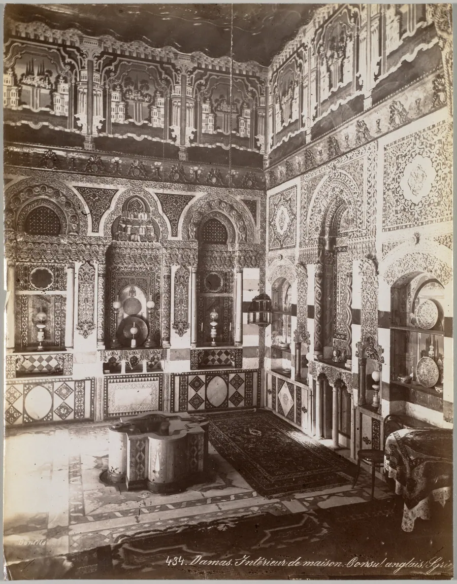 Damas. Intérieur de Maison. Consul Anglais (Syrie) by Félix Bonfils