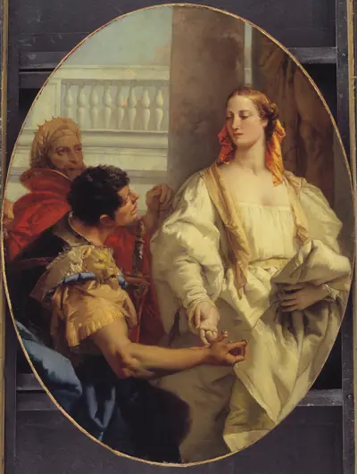 Latinus giver Æneas sin datter Lavinia til ægte