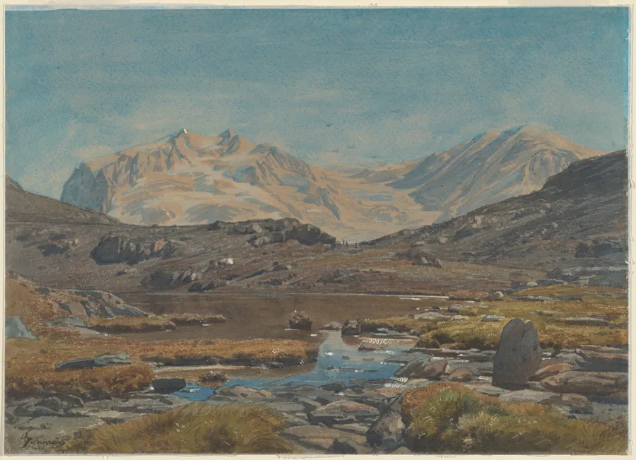 Mountain Landscape by François-Louis Français