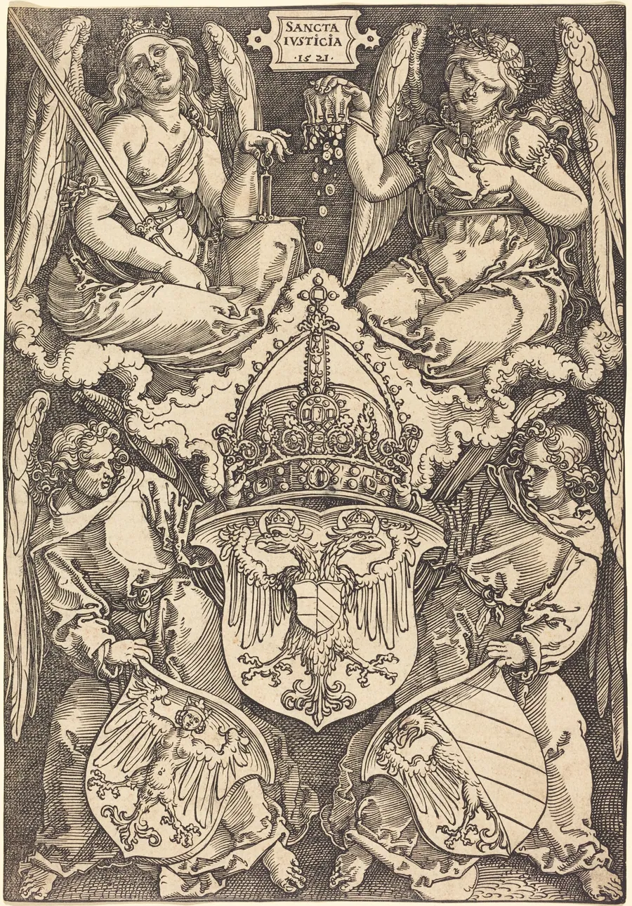 Coat of Arms of the German Empire and Nuremberg City by Albrecht Dürer