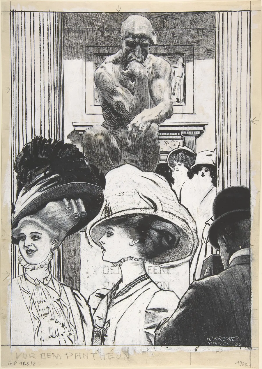 Vor dem Pantheon by Heinrich Krenes