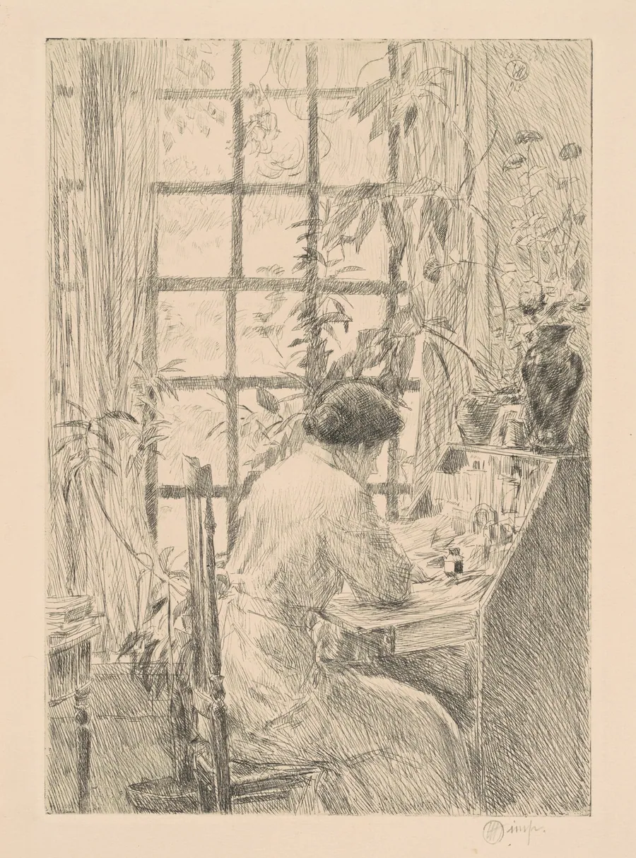 The Writing Desk by Childe Hassam