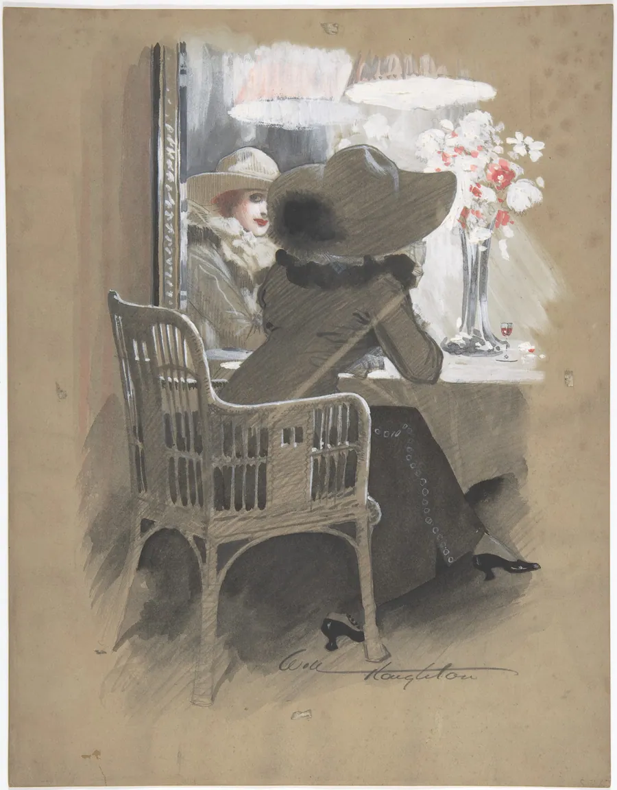 Portrait of a Woman Seated at a Table by Will Houghton