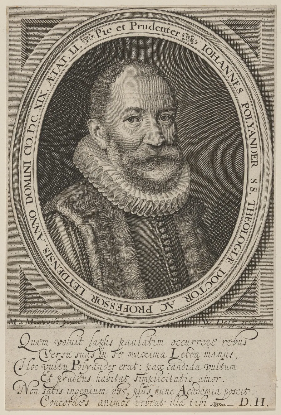 Johannes Polyander, Doctor of Divinity and Teacher by Willem Jacobsz Delff