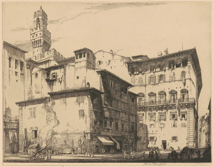 The Municipio, Florence by Francis Sydney Unwin