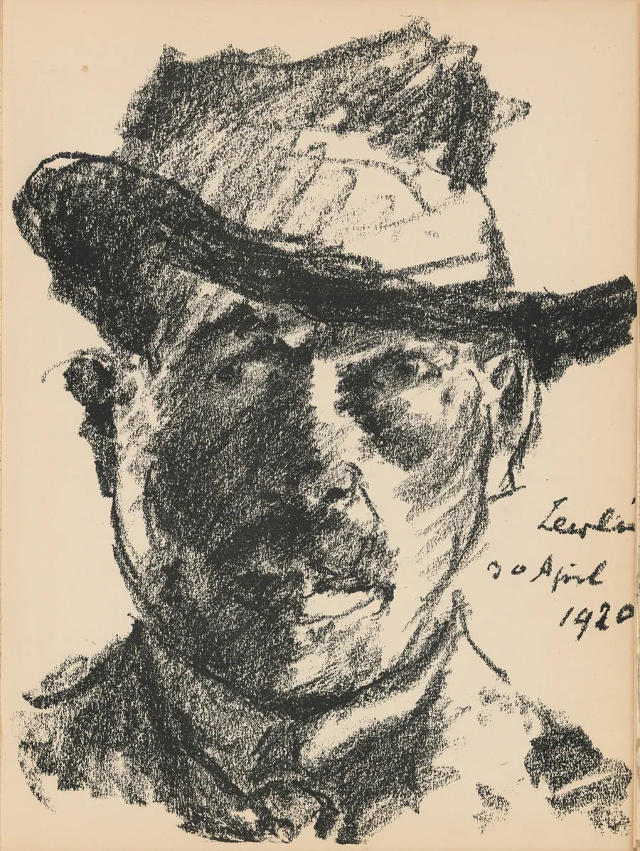 Selbstbildnis (Self-Portrait) from Deutsche Graphiker der Gegenwart (German Printmakers of Our Time) by Lovis Corinth