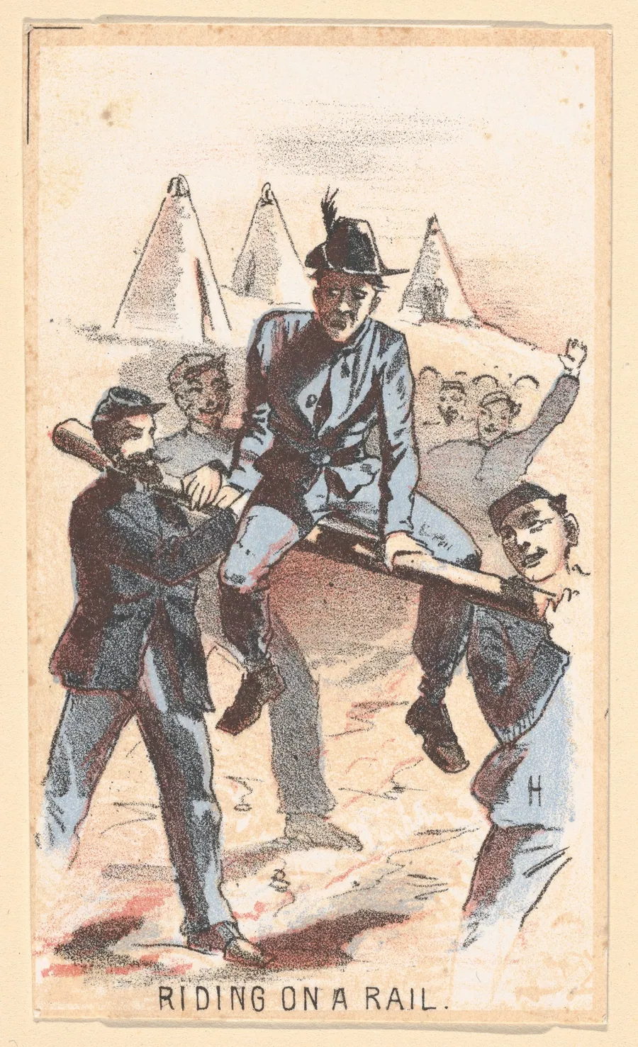 Life in Camp, Part 1: Riding on a Rail by Winslow Homer
