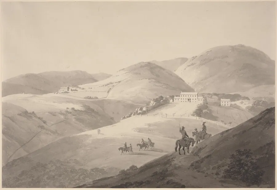 View of the Governor's House in St. Helena by Thomas Daniell
