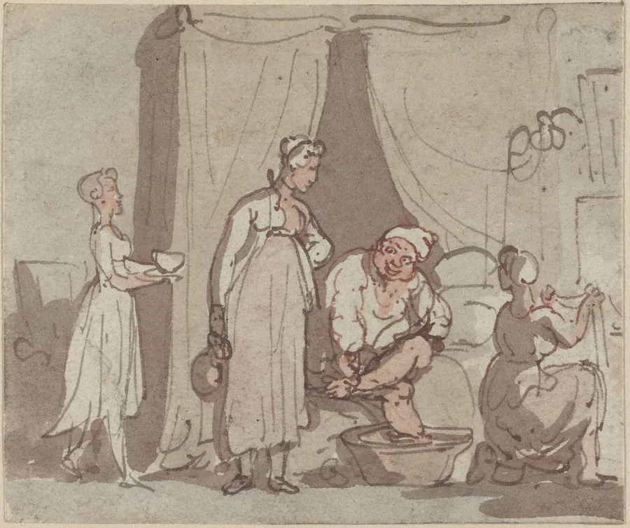 The Foot Bath (Drying Out) by Thomas Rowlandson