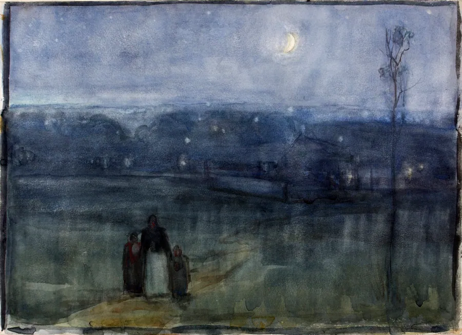 Kansas City, Kansas by Henry Ossawa Tanner, born Pittsburgh, PA 1859-died Paris, France 1937