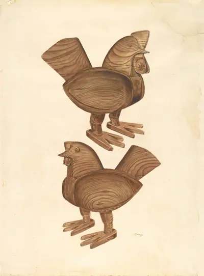 Rooster and Hen