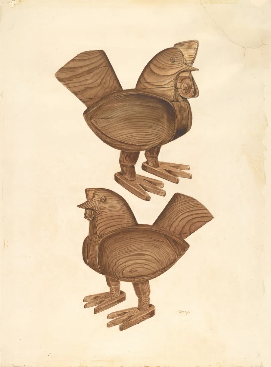 Rooster and Hen by Al Curry