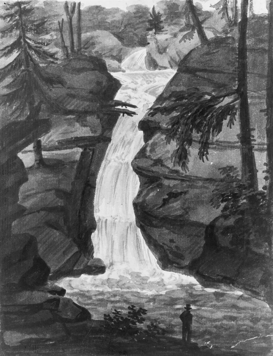 Upper Falls of Solomon's Creek (after an Engraving in The Port Folio Magazine, December 1809) by Pavel Petrovich Svinin