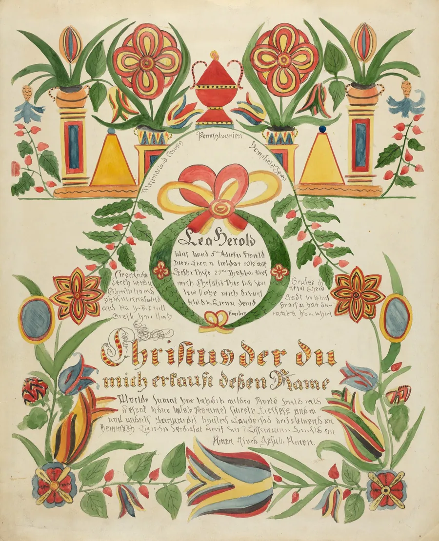 Baptismal Certificate by Ralph Atkinson