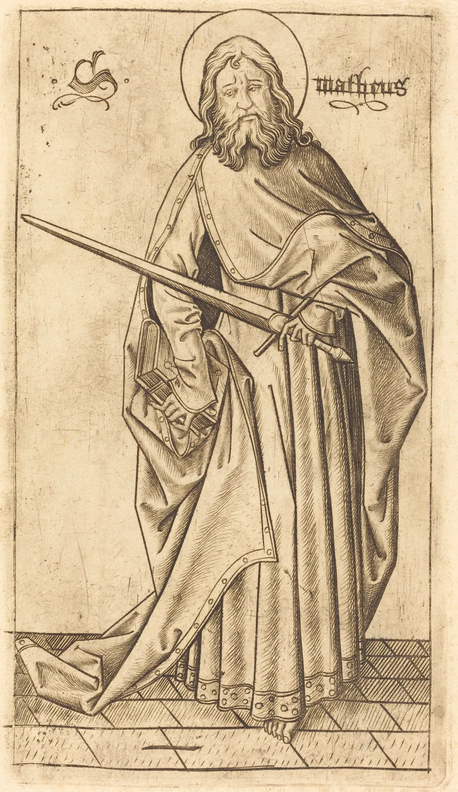 Saint Paul (?) or Saint Matthew (?) by Israhel van Meckenem
