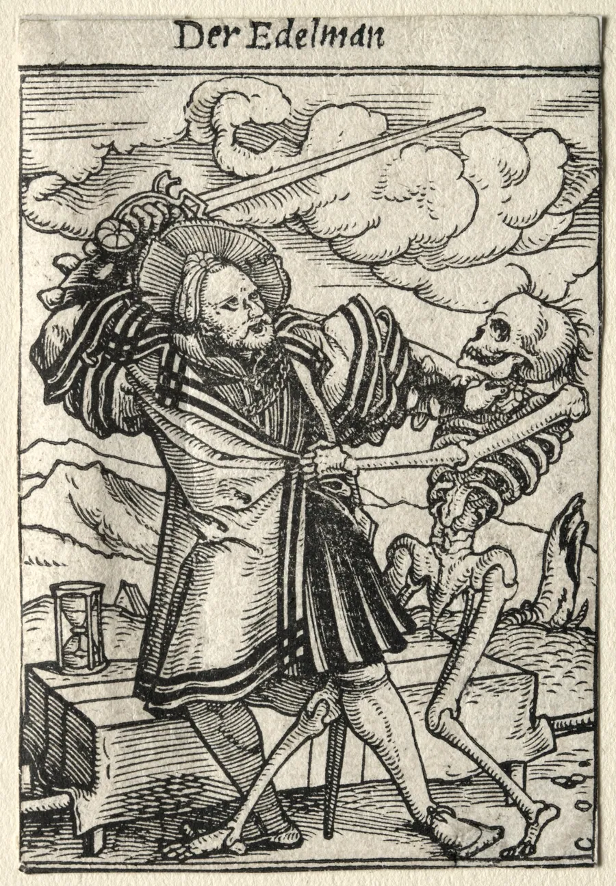 Dance of Death:  The Nobleman by Hans Holbein the Younger