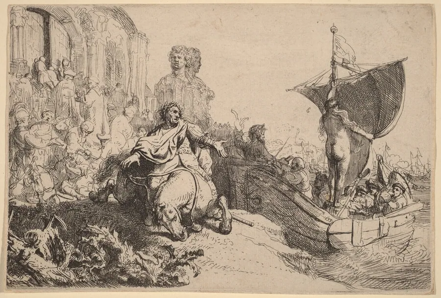 The Ship of Fortune by Rembrandt van Rijn